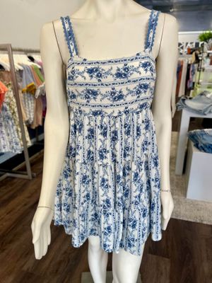 Cali Floral Dress - Denim