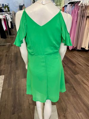 Georgia Cold Shoulder Dress - Kelly Green