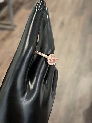 Rose-Tone CZ Twist Ring - 8