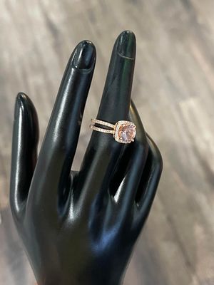 Rose-Tone Nano Crystal Ring - 6
