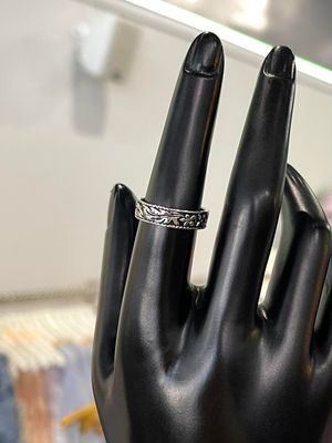 Antiqued Floral Ring - 7