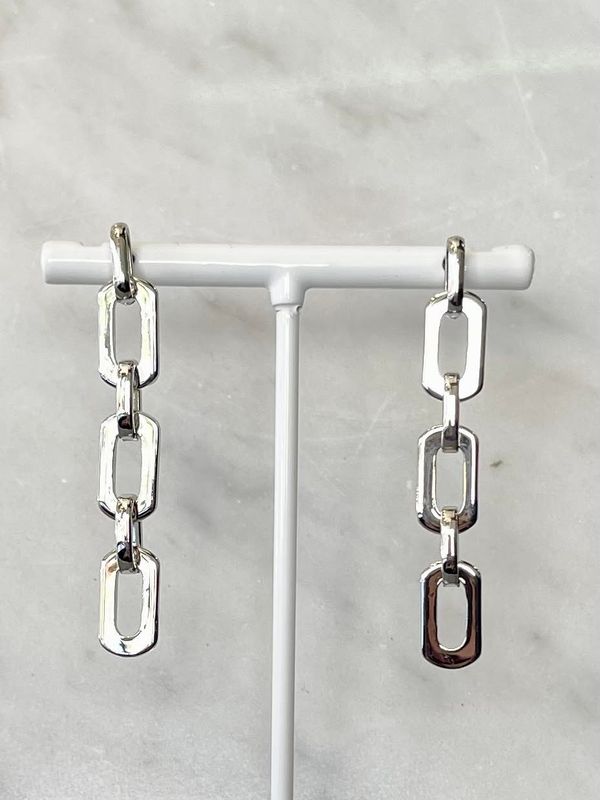 Silver Link Earrings