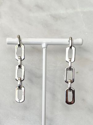 Silver Link Earrings