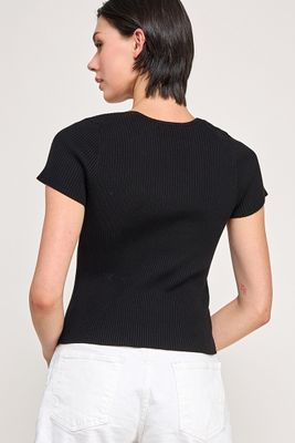 Tamera Square Neck Top - Black