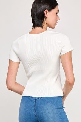 Tamera Square Neck Top - White