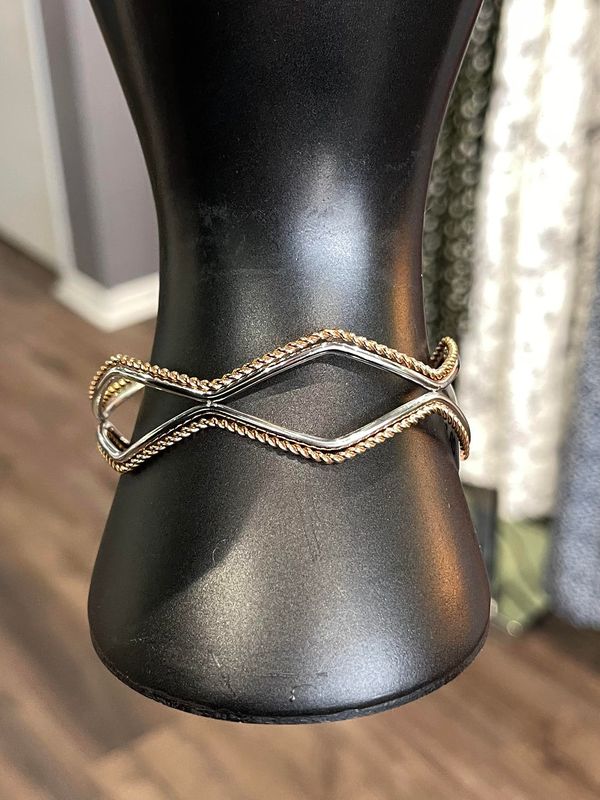 Stainless Steel Rose Cuff