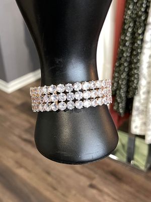 3 Row Gem Bracelet