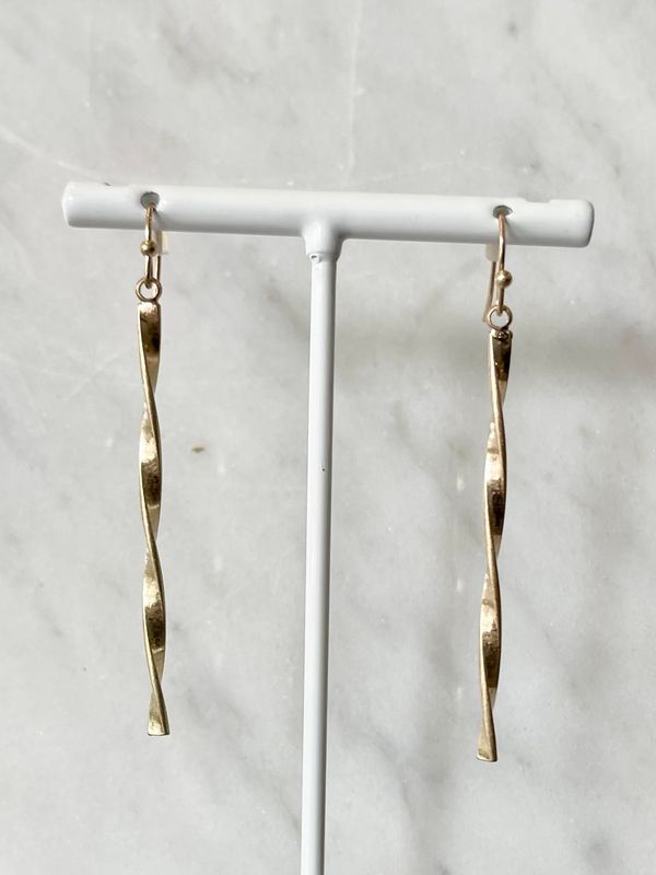 Long Spiral Dangle Earrings