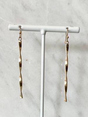 Long Spiral Dangle Earrings