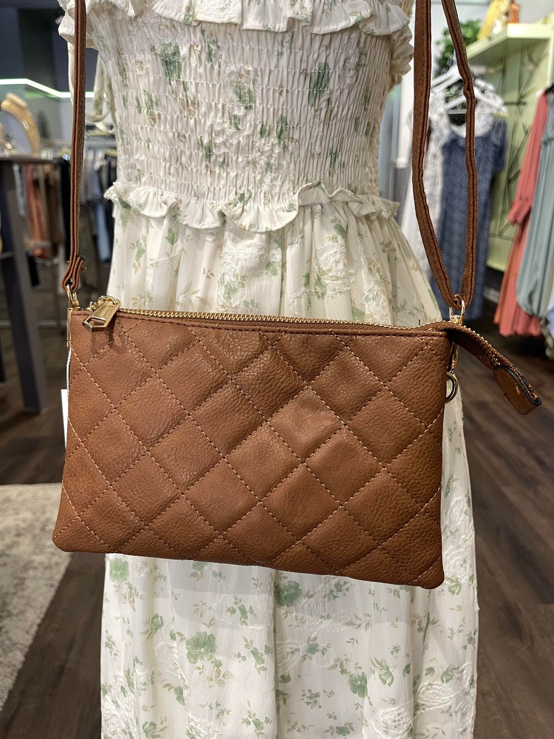 Quilted Crossbody Clutch (Multiple Colors)