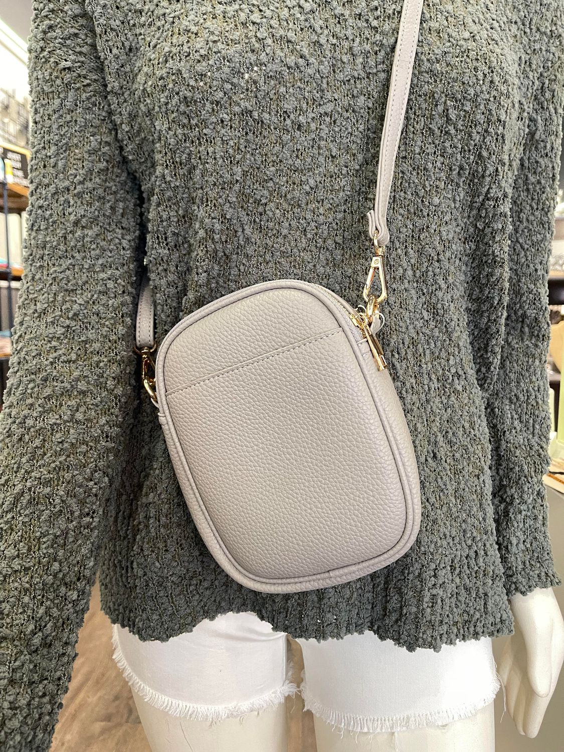 Large Cellphone Crossbody - Grey