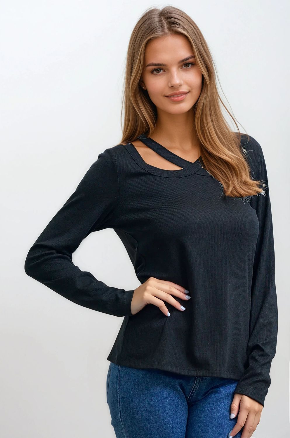 Jane Crisscross Top - Black