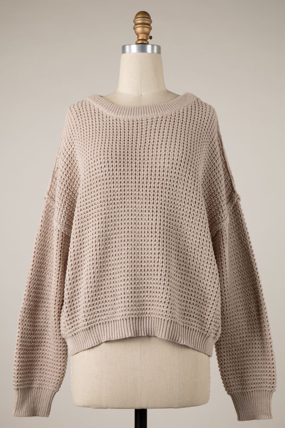 Whitney Knit Sweater - Beige