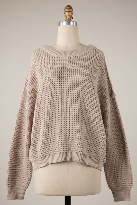 Whitney Knit Sweater - Beige