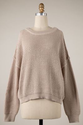 Whitney Knit Sweater - Beige