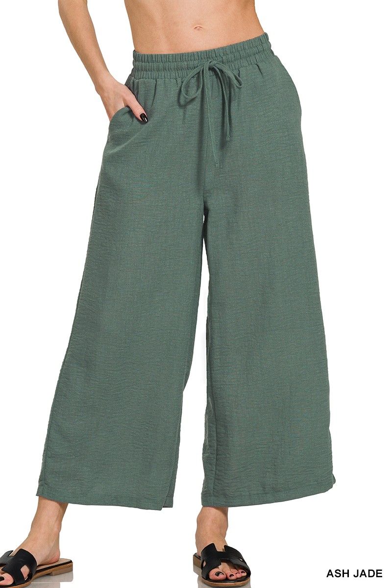 Emily Cropped Pants - Ash Jade