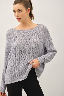 Tessa Chunky Sweater - H. Grey