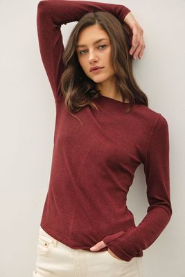 Long Sleeve Ribbed Top (Multiple Colors)