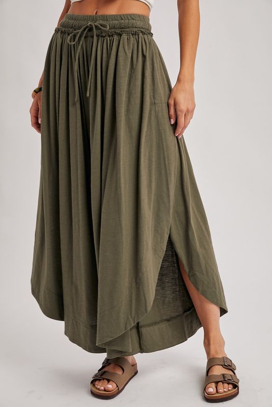 Brandy Wide Leg Pants - Olive