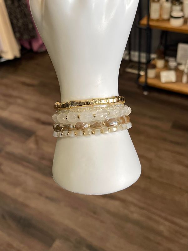 Tan &amp; Gold Bead Bundle