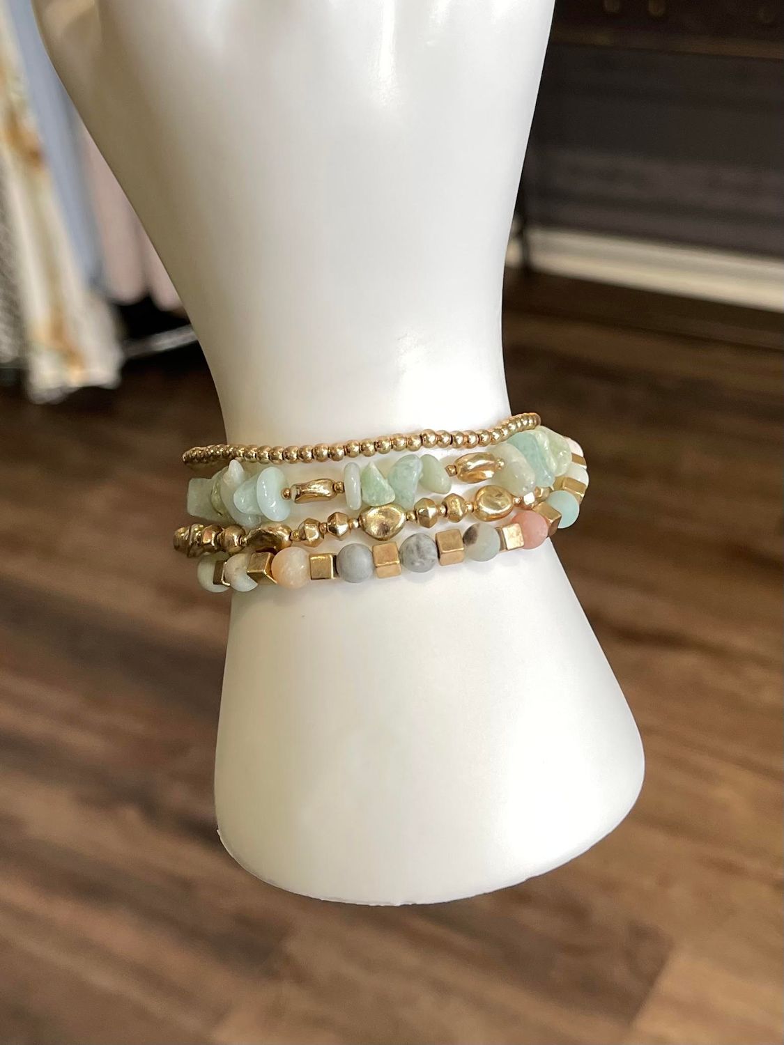 Lt. Blue &amp; Bronze Bead Set