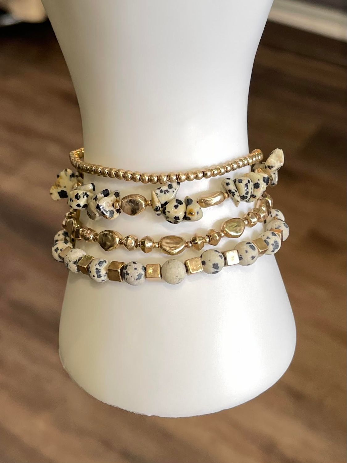 Marble &amp; Bronze Bead Set