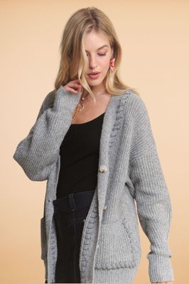 Mandy Sweater Cardigan - Grey