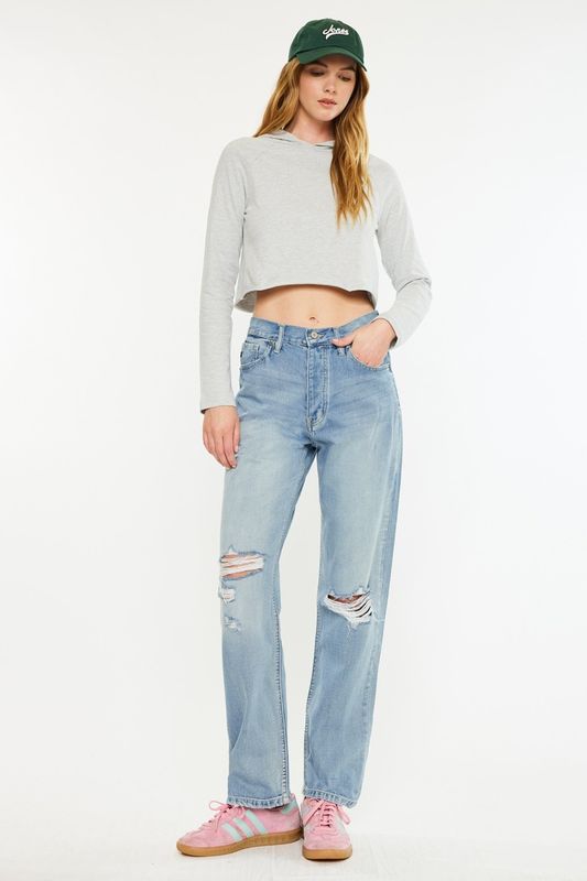 Karly Ultra High Rise 90's Boyfriend Jeans
