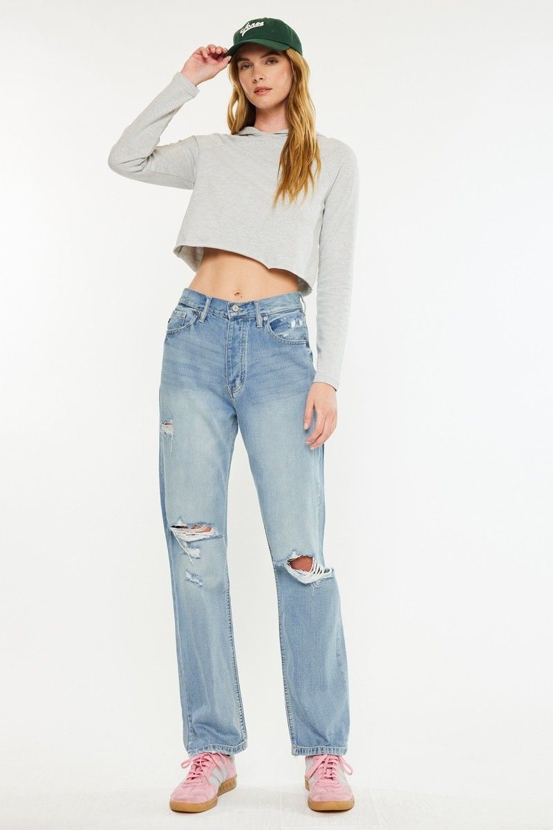Karly Ultra High Rise 90&#39;s Boyfriend Jeans