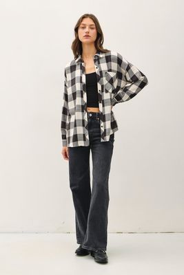 Steph Flannel Top - Cream