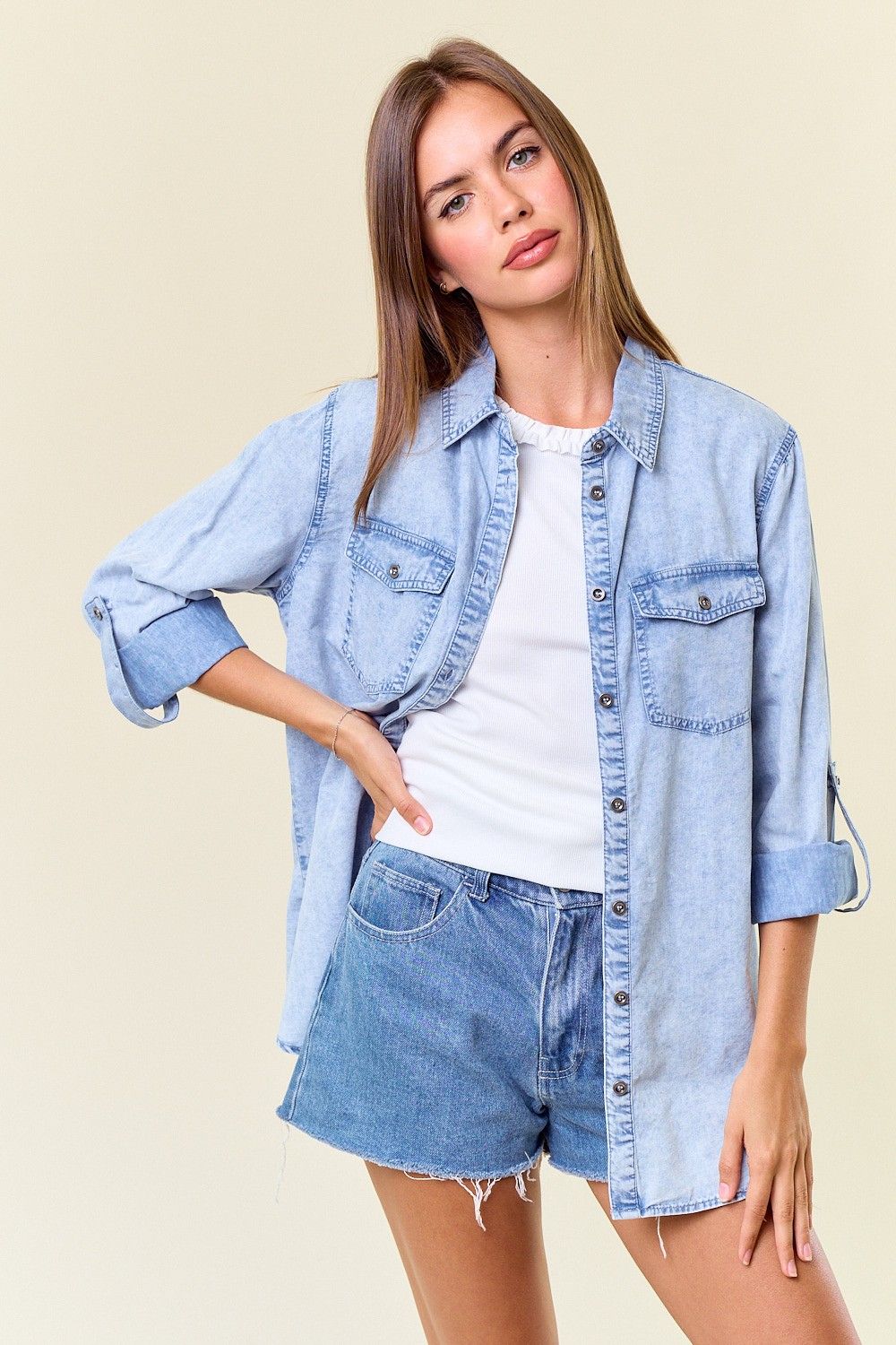 Ashley Button Down - Chambray