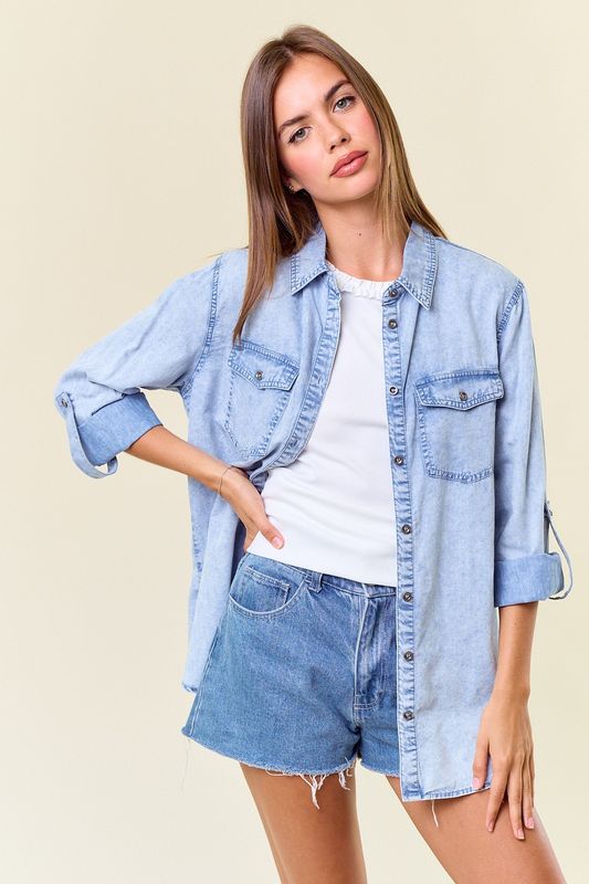 Ashley Button Down - Chambray