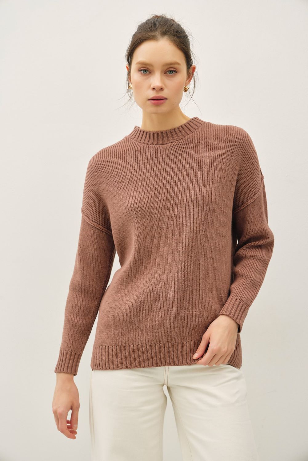 Amara Oversized Sweater - Mocha