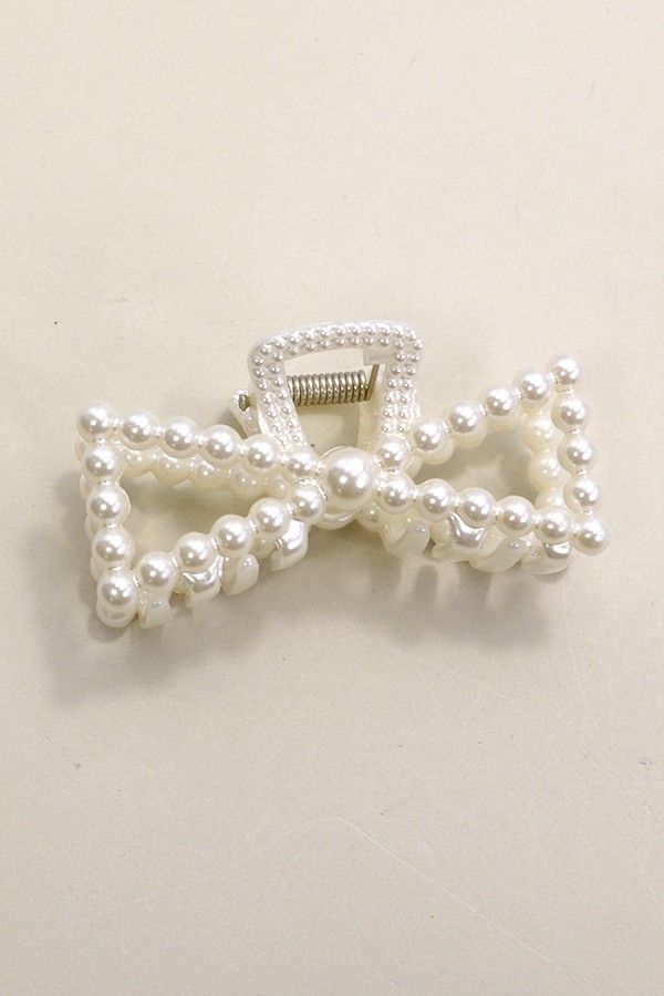 Pearl Claw Clip, Size: Bow