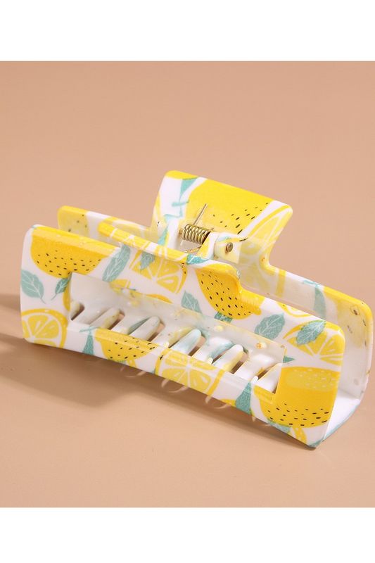 Lemon Print Claw Clip