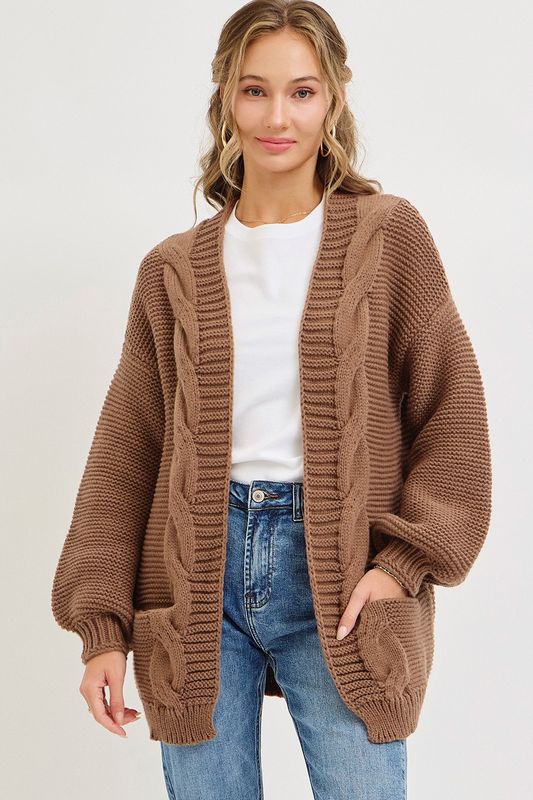 Aleah Chunky Cardigan - Cappuccino 