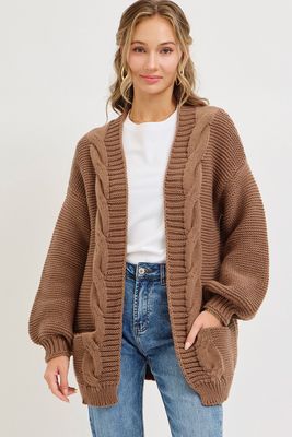 Aleah Chunky Cardigan - Cappuccino 