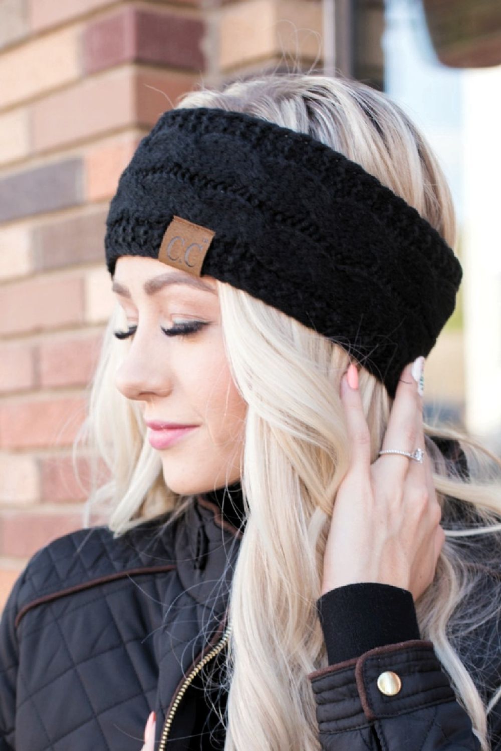 Cable Knit Lined Head Wrap 
