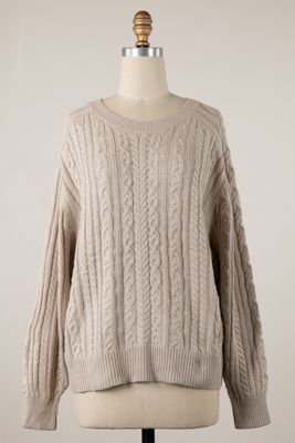 Briella Braid Knit Sweater - Neutral