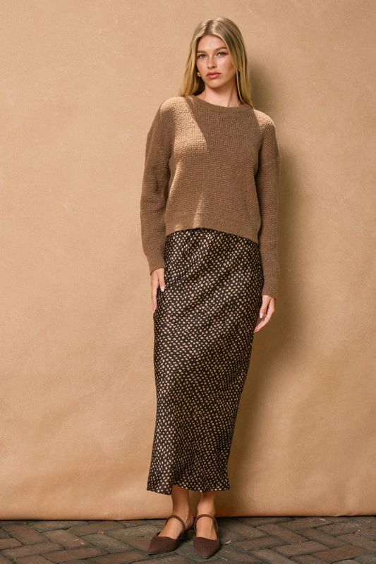 Megan Maxi Skirt - Umber/Taupe