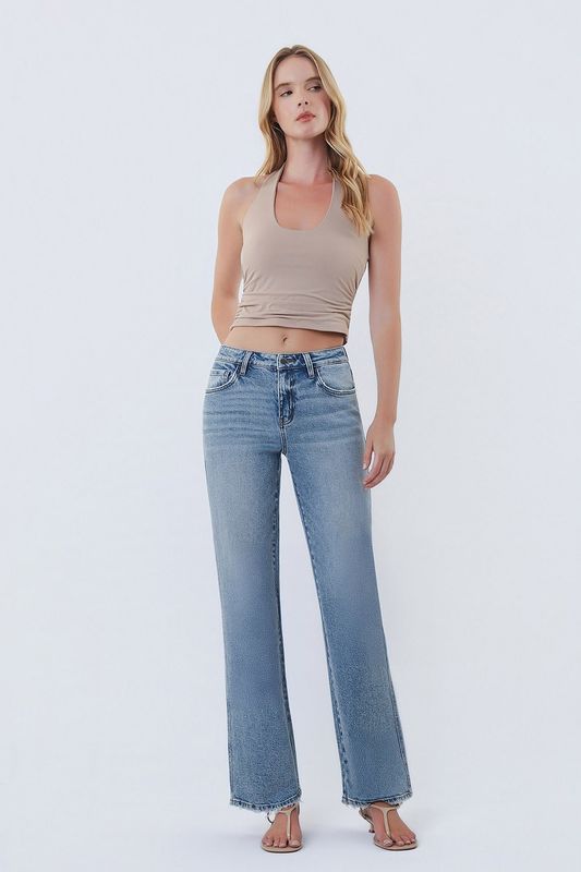Mel Mid Rise Jeans  - Blue Luster
