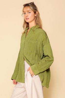 Lexie Button Up - Olive