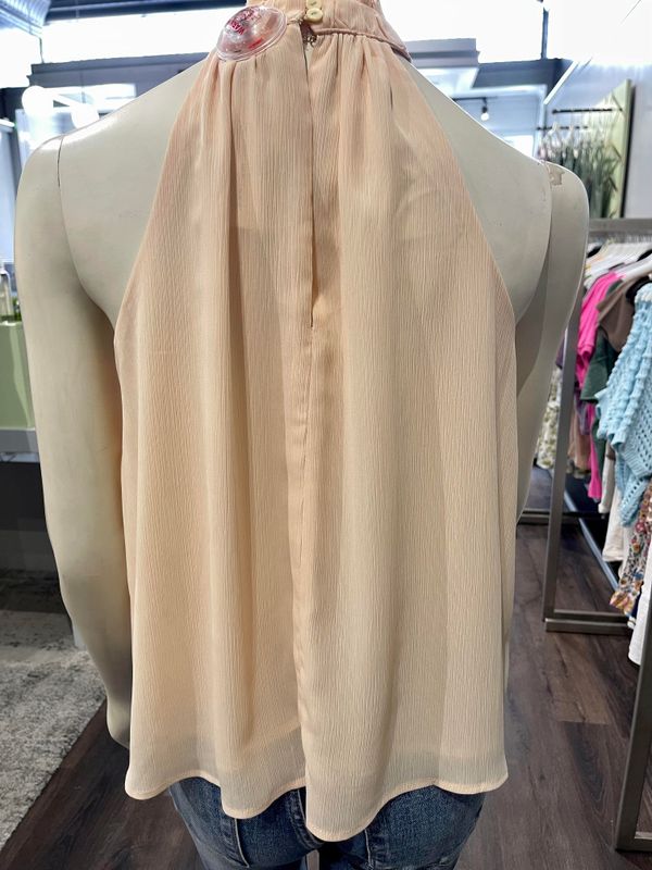 Ginny Halter Tank - Peach Cream