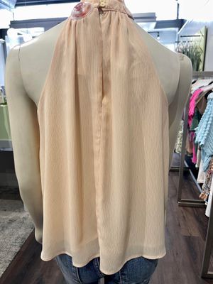 Ginny Halter Tank - Peach Cream