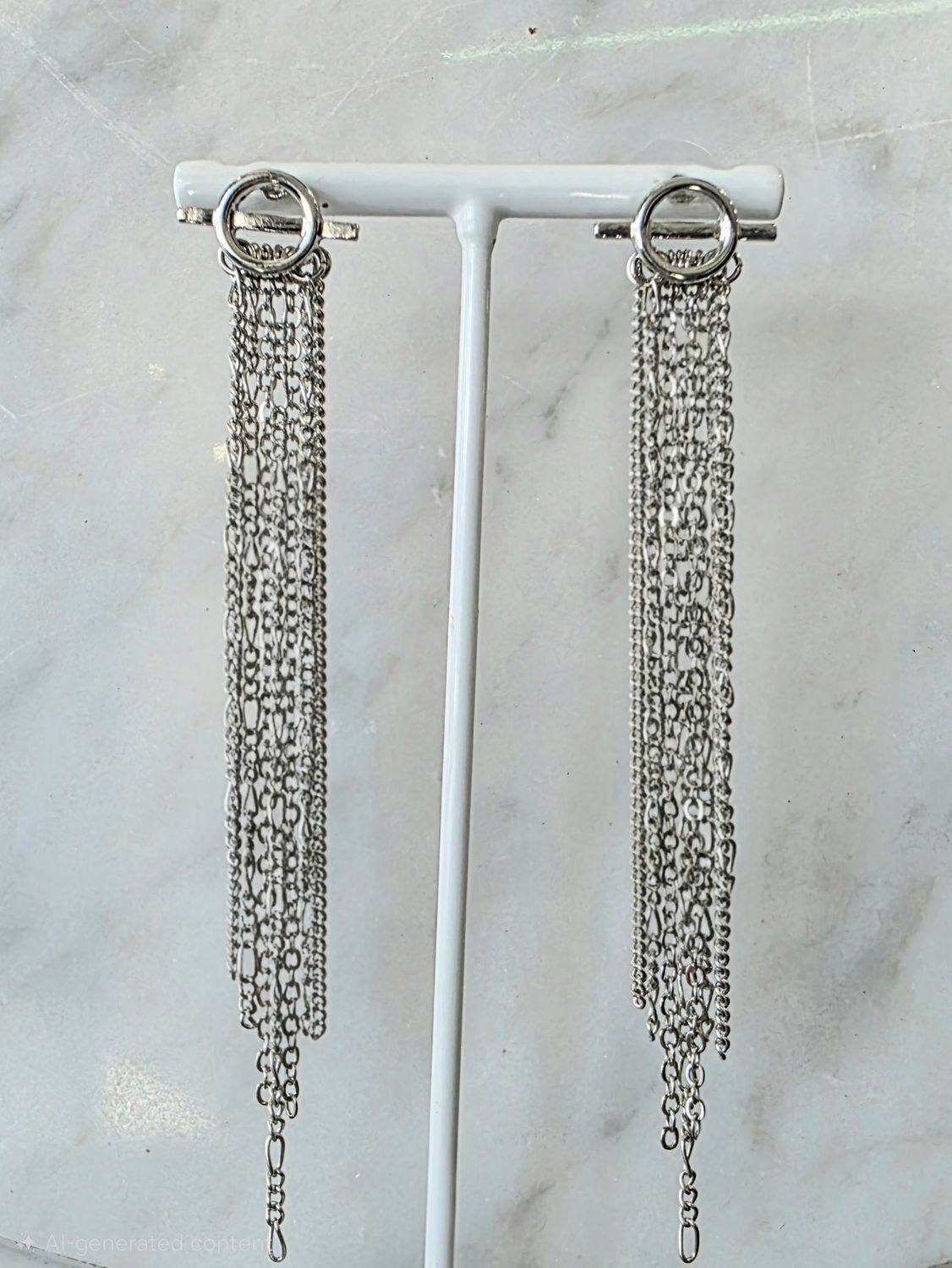 Silver Hanging Chain Earrings
