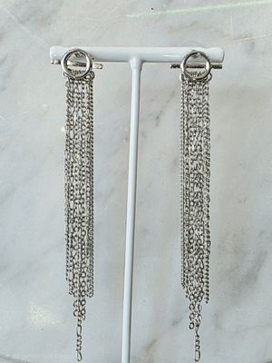 Silver Hanging Chain Earrings