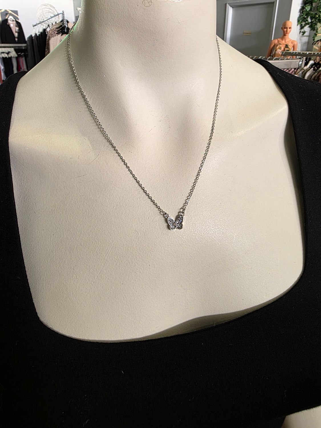 Silver Butterfly Necklace