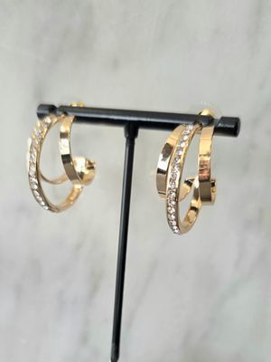 Triple Hoop with Rhinestones