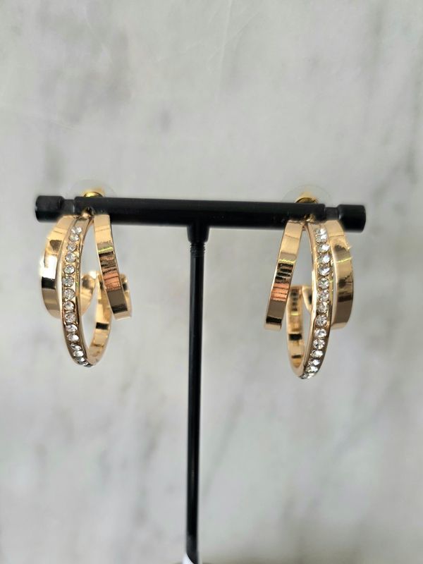 Triple Hoop with Rhinestones