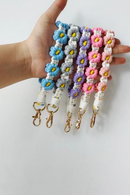 Flower Wrist Keychain